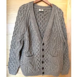 Carraig Donn 100% Wool Hand Knit Ireland Cardigan